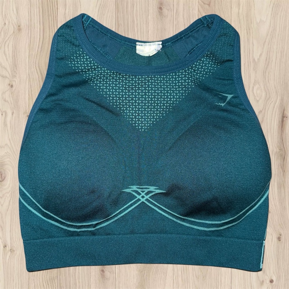 Gymshark Apex Seamless Sports Bra Medium Support Teal Womens size XS
